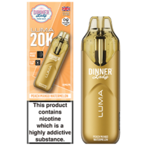 E-Liquid: Dinner Lady Luma Disposable 50mg - Peach Mango Watermelon